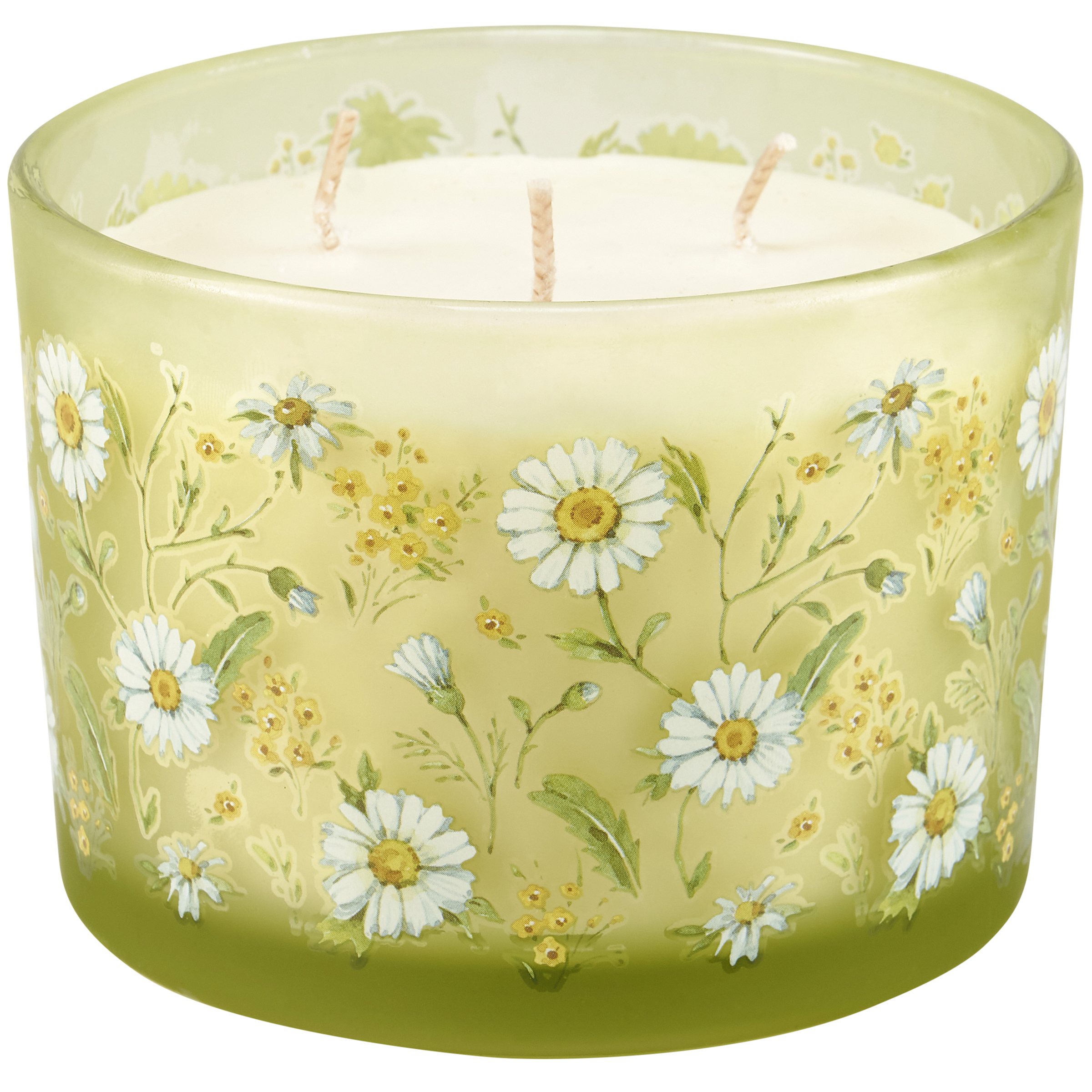 Daisy Candle With Rosewater Scent - 8oz Natural Soy Wax, Paraffin Free