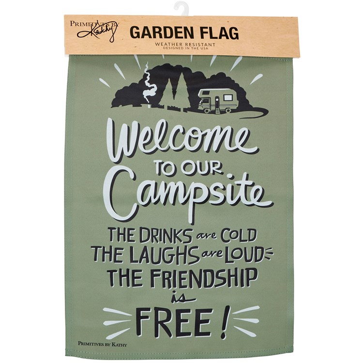 Drinks Are Cold Garden Flag - Polyester