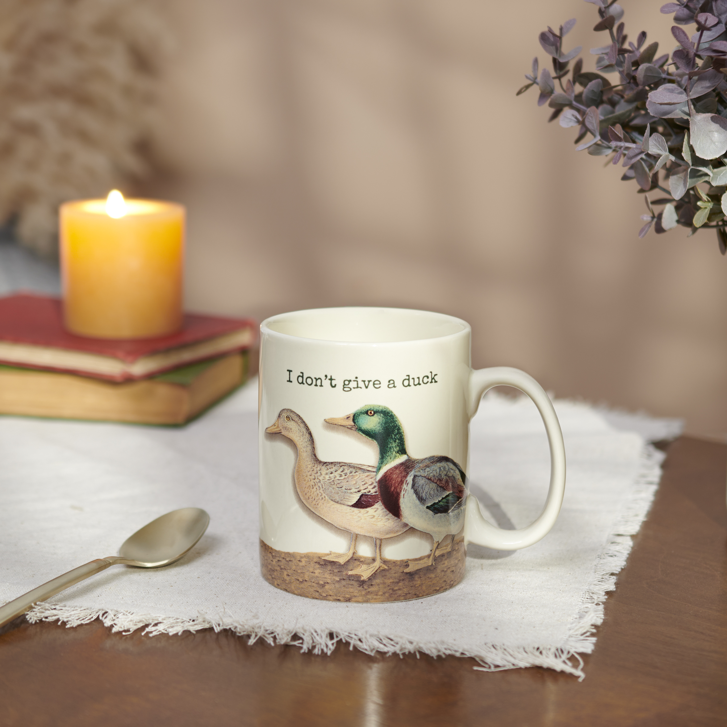 Funny Duck Mug - 'I Don't Give A Duck' Novelty Gift - Ceramic Coffee Cup