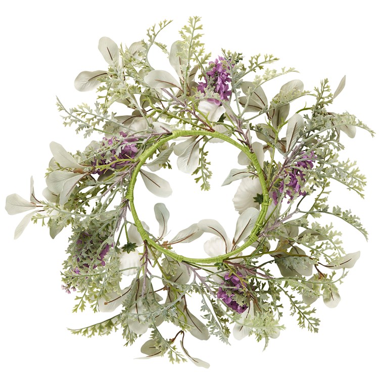 Lilac Mix Wreath - Fabric, Plastic, Wire, Paper