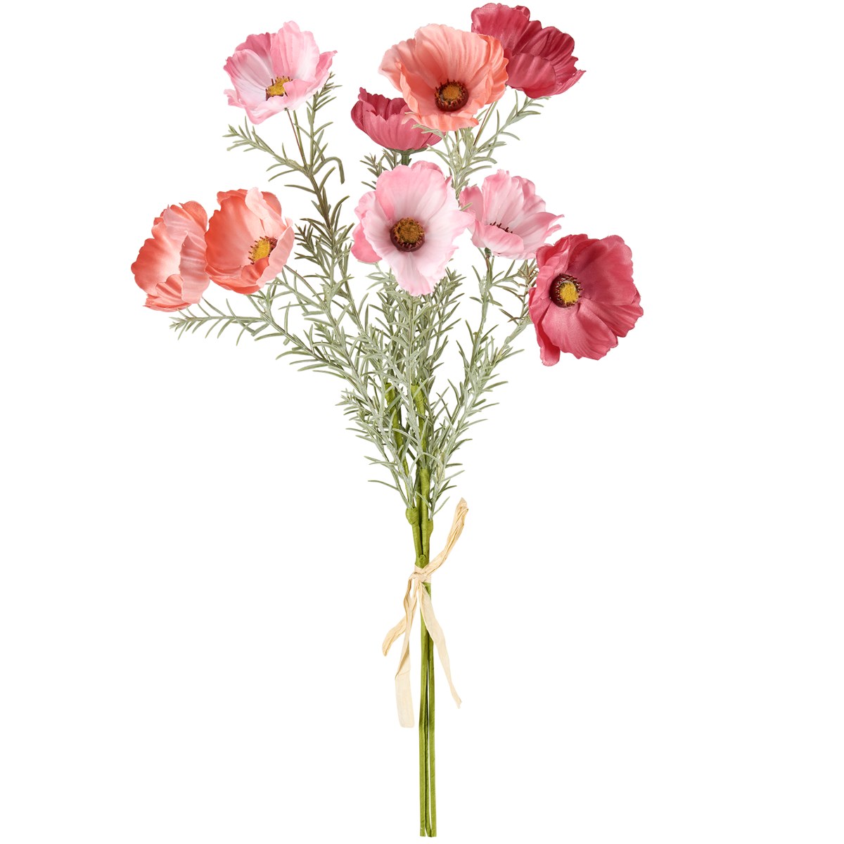 Peach Pink Cosmos Bouquet - Plastic, Fabric, Wire