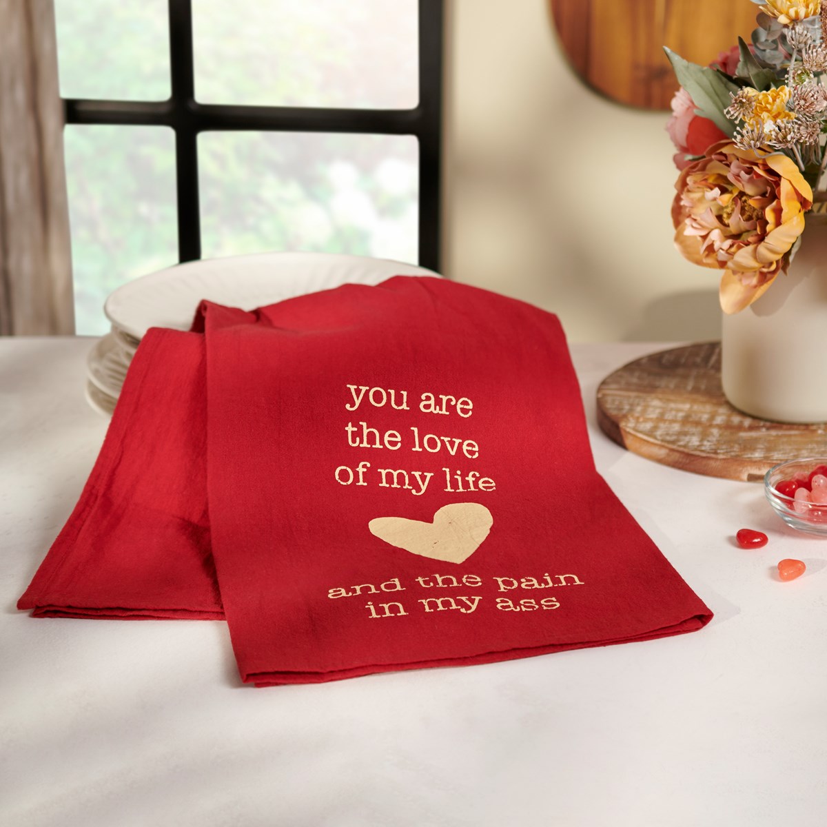 Love Of My Life Kitchen Towel - Cotton
