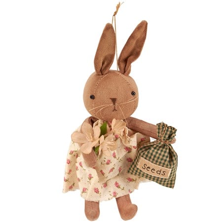 Bunny Seeds Ornament - Cotton, Wire, Plastic, String