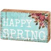 Happy Spring Block Sign - Wood