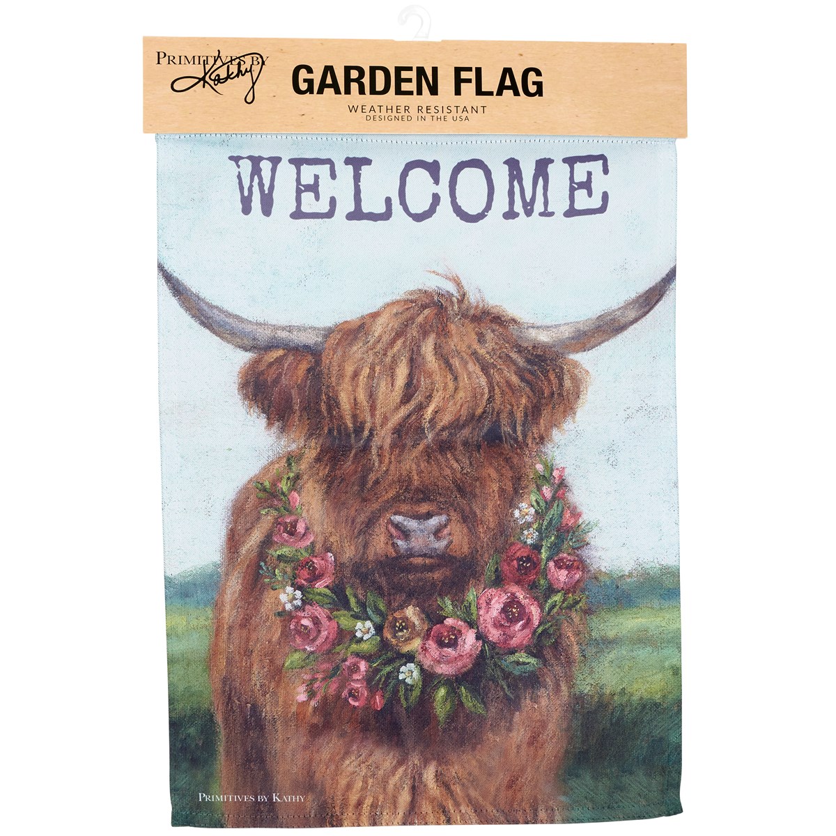 Floral Highland Garden Flag - Polyester