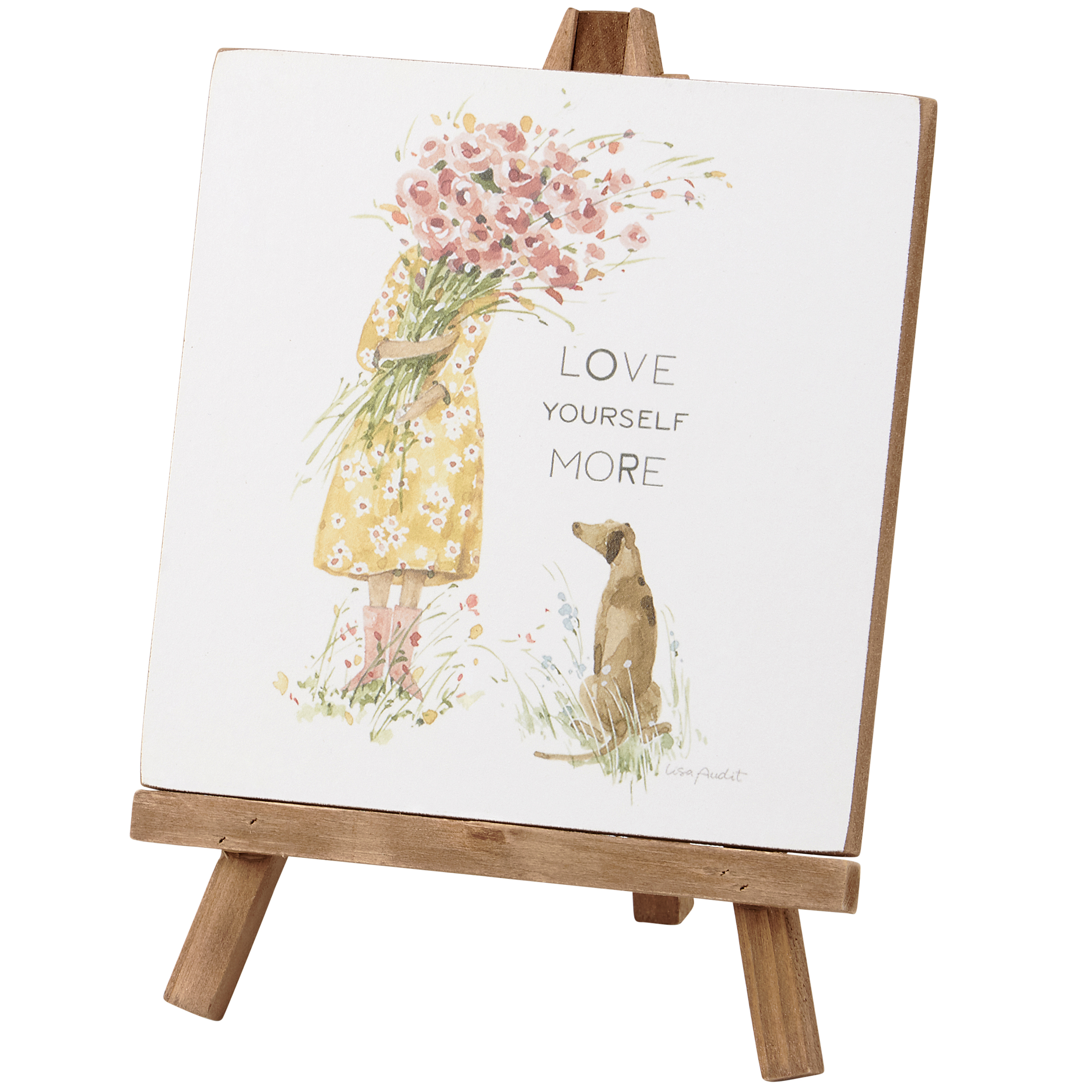 Love and the Beach Tabletop Mini Canvas Easel Sign - Beach House Gift  Boutique