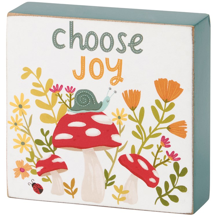 Choose Joy Block Sign - Wood, Paper
