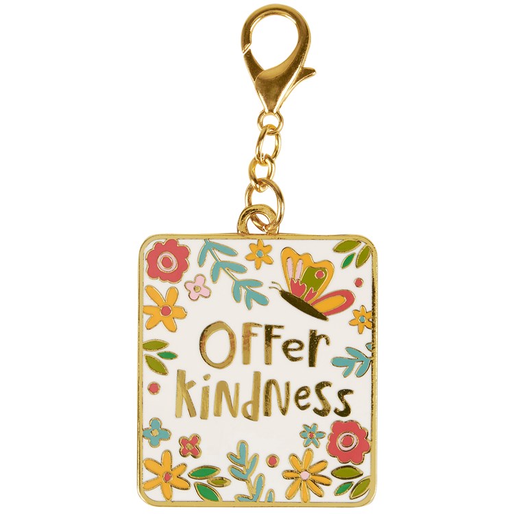 Offer Kindness Keychain - Metal, Enamel, Paper