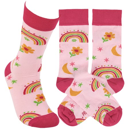 Rainbow Socks - Cotton, Nylon, Spandex