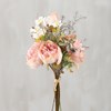 Pink Peony Mix Bouquet - Plastic, Fabric, Wire
