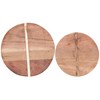 Wood Round Charger Set - Wood