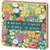 Garden Of Friends Block Sign - Wood, Paper