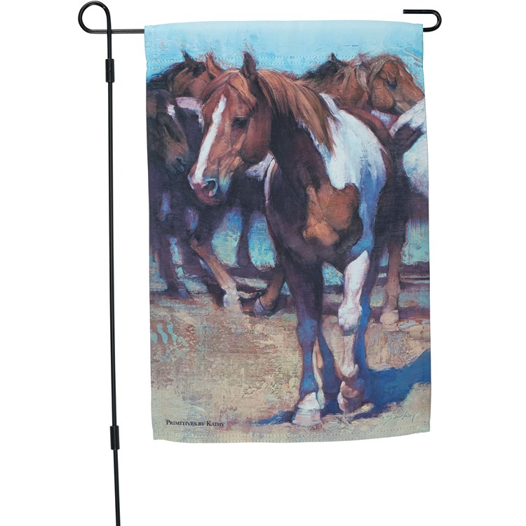 Painted Horse Garden Flag - Polyester