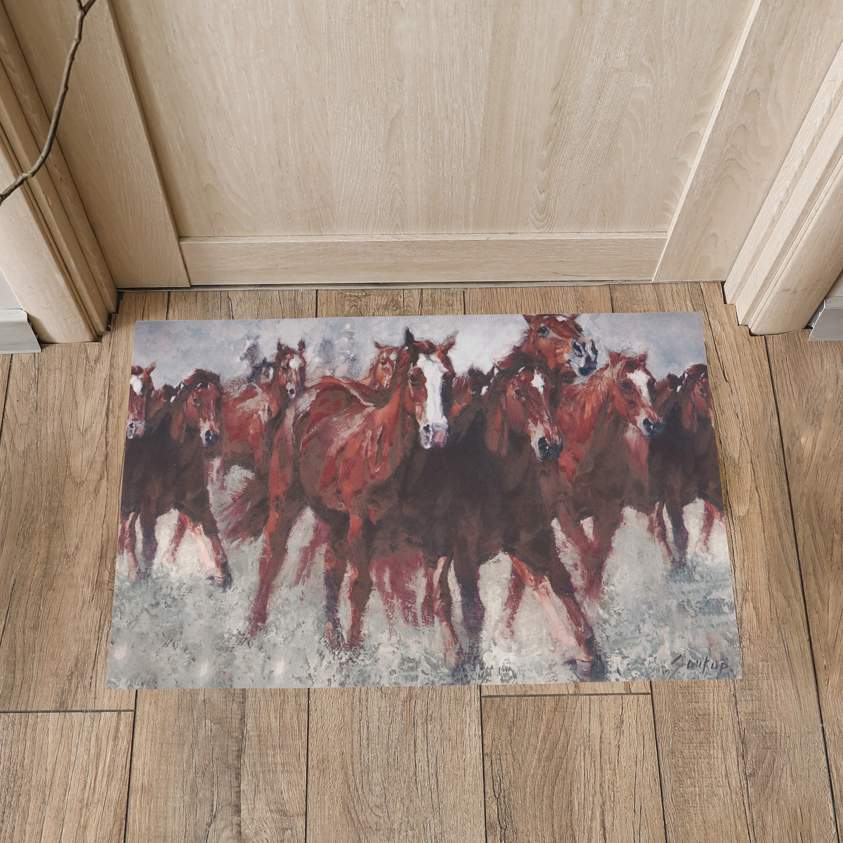 Running Horses Rug | Primitives By Kathy