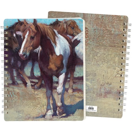 Painted Horse Spiral Notebook - Paper, Metal