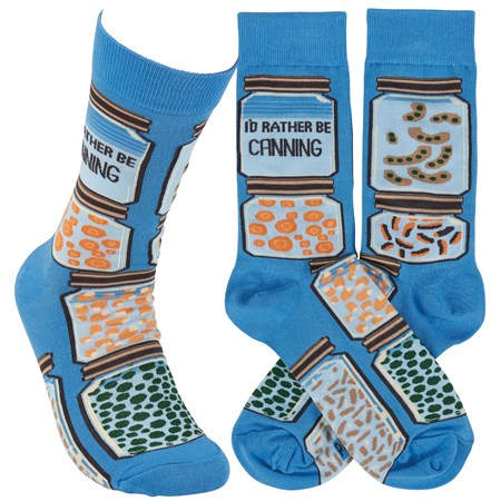 Rather Be Canning Socks - Cotton, Nylon, Spandex