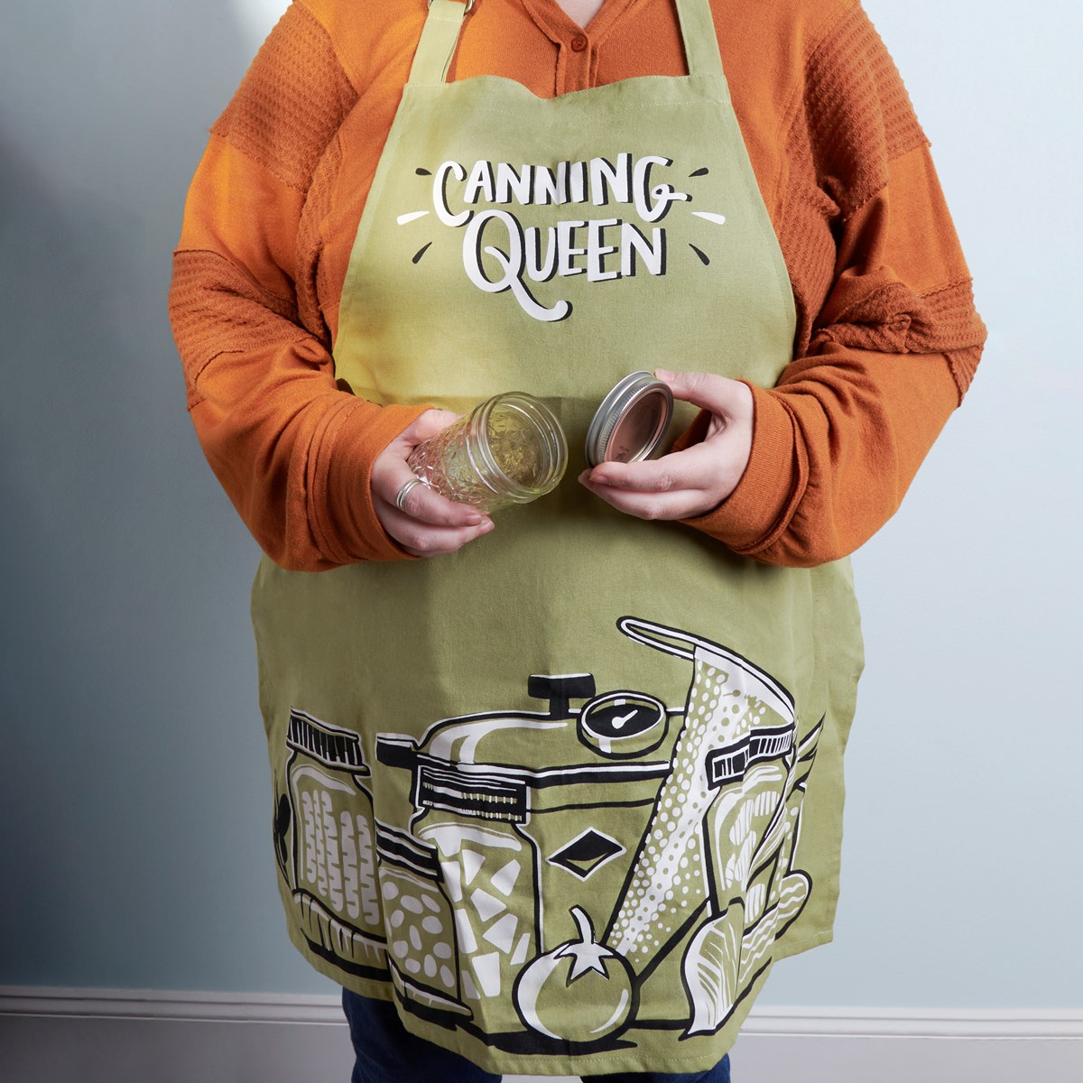 Canning Queen Apron - Cotton, Metal