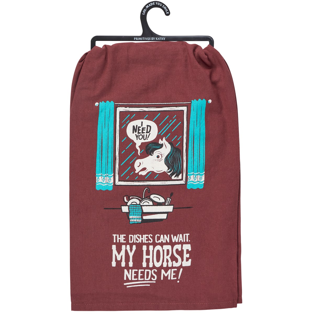 Horse Needs Me Kitchen Towel - Cotton