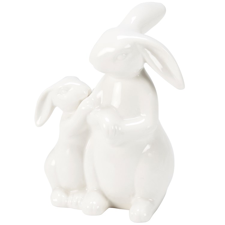 Bunny Duo Figurine - Stoneware