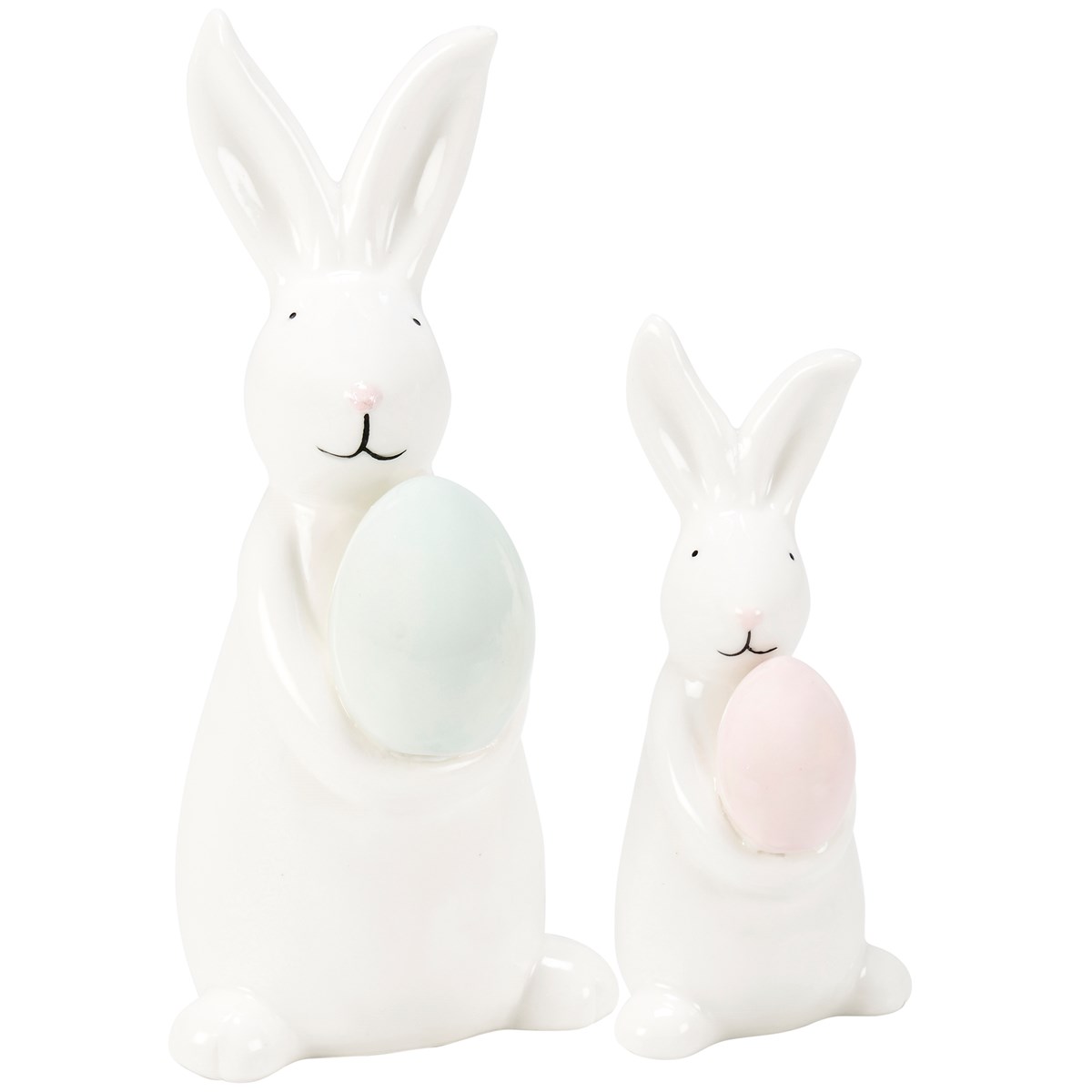 Easter Bunnies Figurine - Stoneware