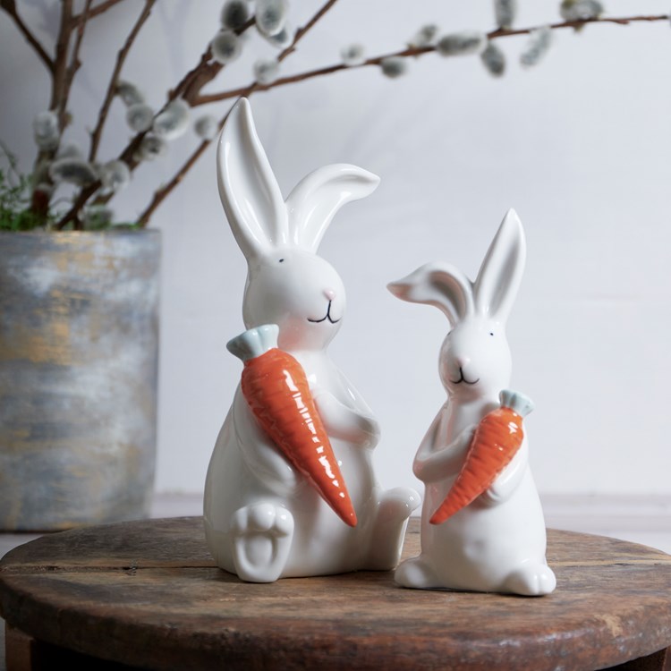 Bunny Figurine Set - Stoneware
