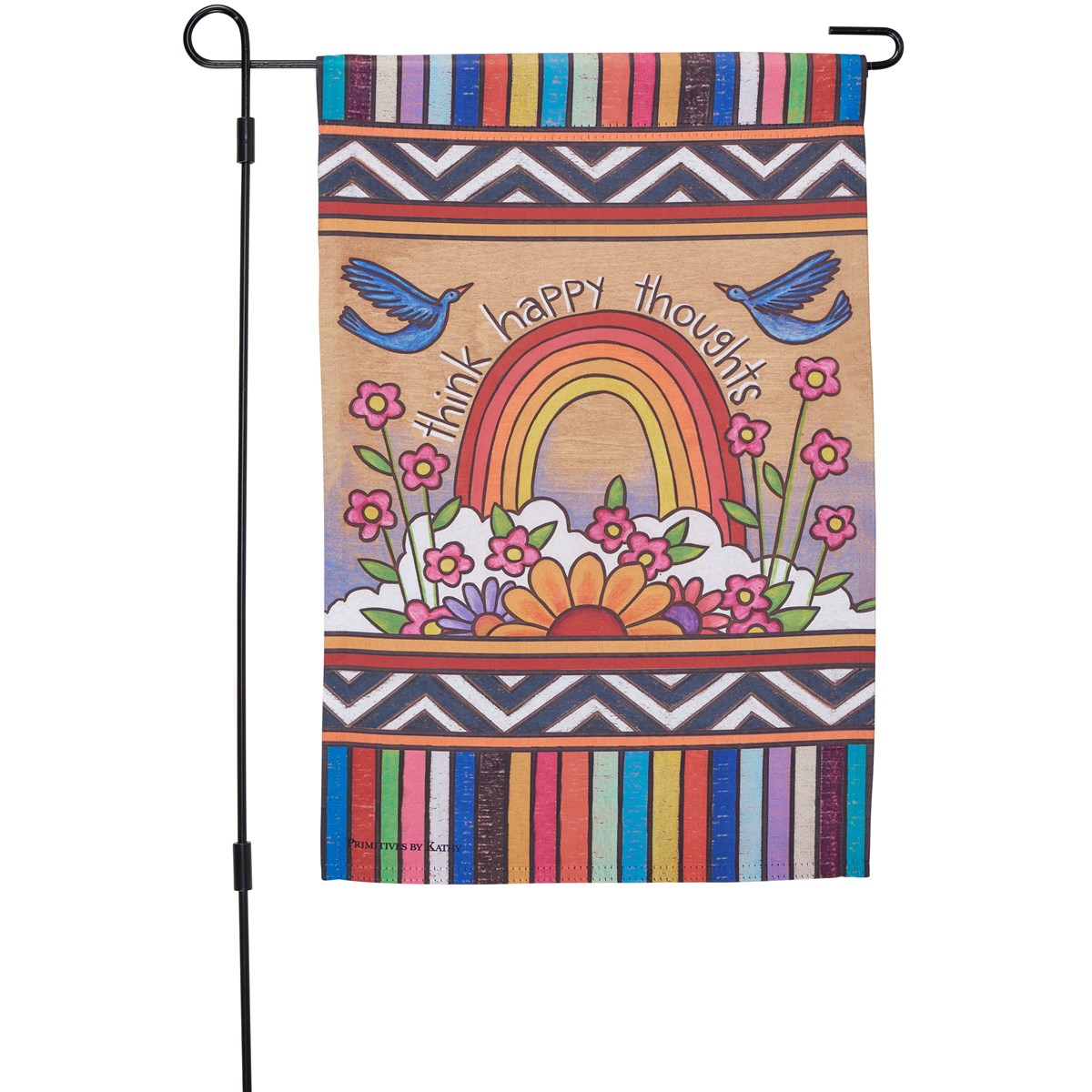 Happy Thoughts Garden Flag - Polyester