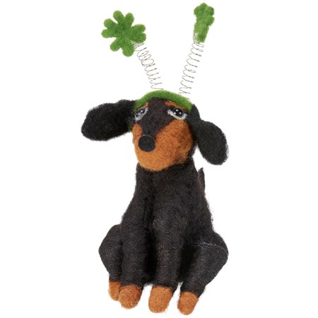 St. Paddy's Dog Critter - Wool, Polyester, Foam, Wire, Plastic