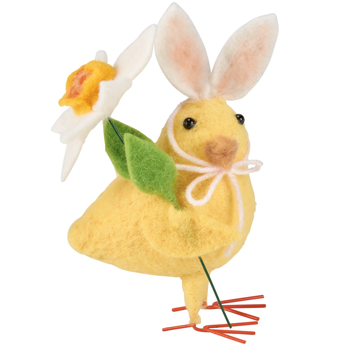 Bunny Ear Chick Critter - Felt, Polyester, Wire, Plastic