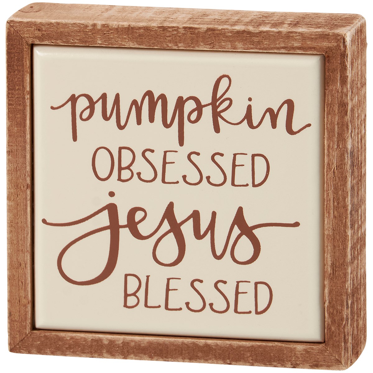 Jesus Blessed Box Sign Mini - Wood