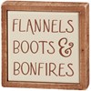 Flannels Box Sign Mini - Wood
