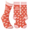 Gained An Awesome Daughter Socks - Cotton, Nylon, Spandex