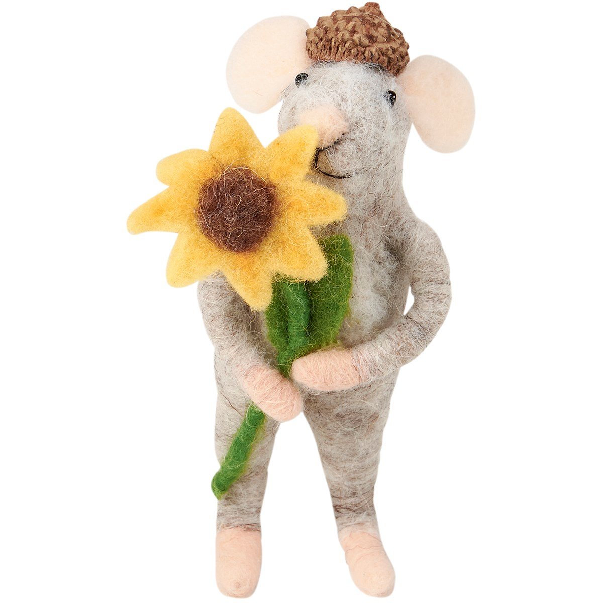 Sunflower Mouse Critter - Felt, Polyester, Plastic