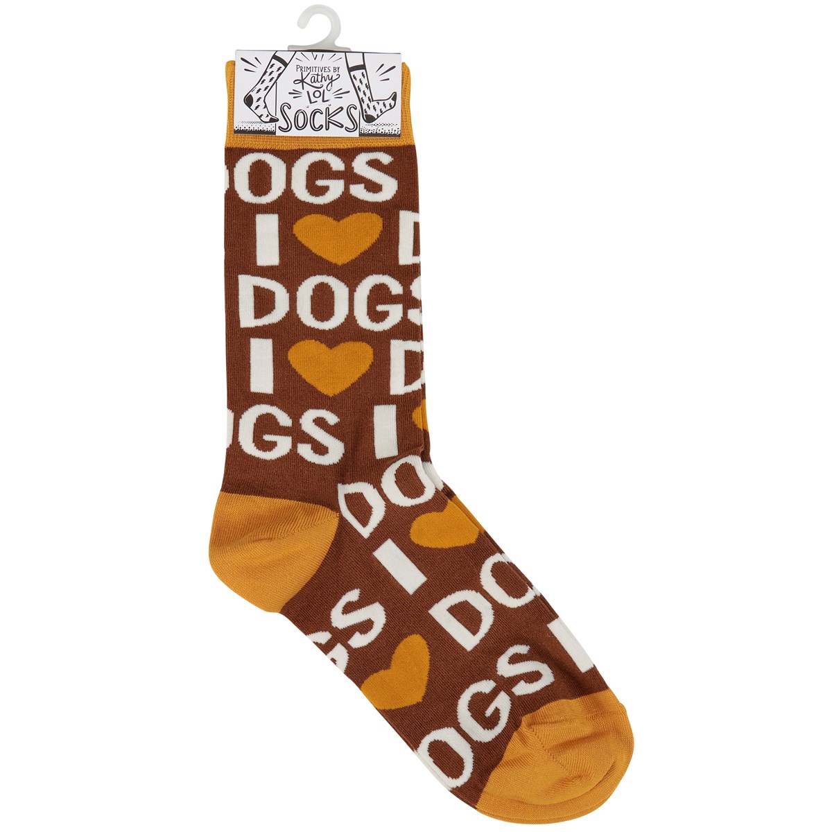 I Love Dogs Socks - Cotton, Nylon, Spandex