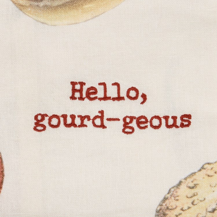 Hello Gourdgeous Kitchen Towel - Cotton, Linen