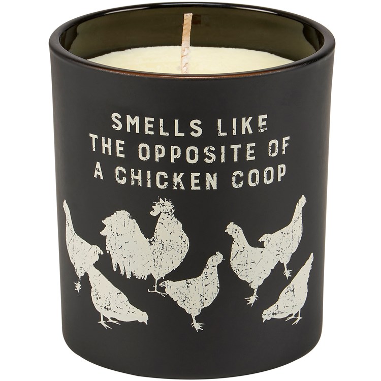 Chicken Coop Candle - Soy Wax, Glass, Cotton