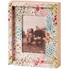 Mixed Florals Inset Box Frame - Wood, Glass