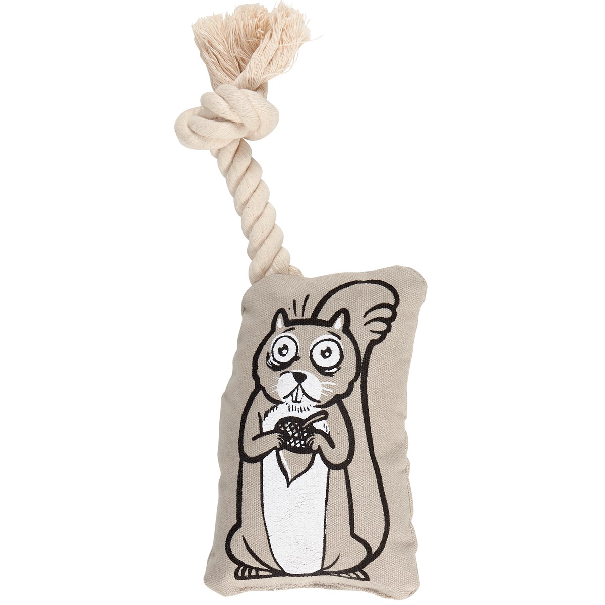 Squirrel Dog Toy - Cotton, Rope