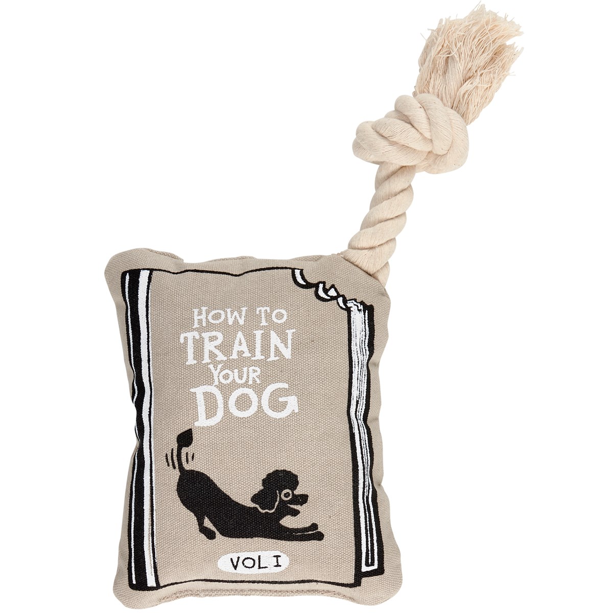 Book Dog Toy - Cotton, Rope