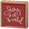 Joy To The World Box Sign Mini - Wood