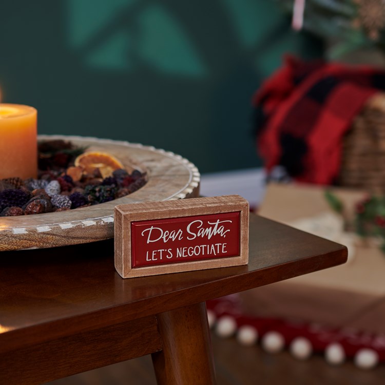 Dear Santa Box Sign Mini - Wood