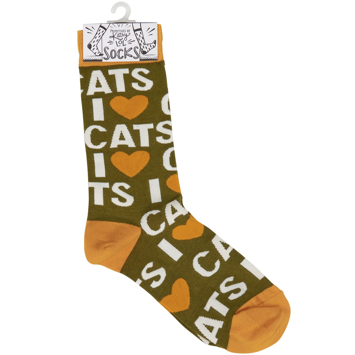 I Love Cats Socks - Cotton, Nylon, Spandex