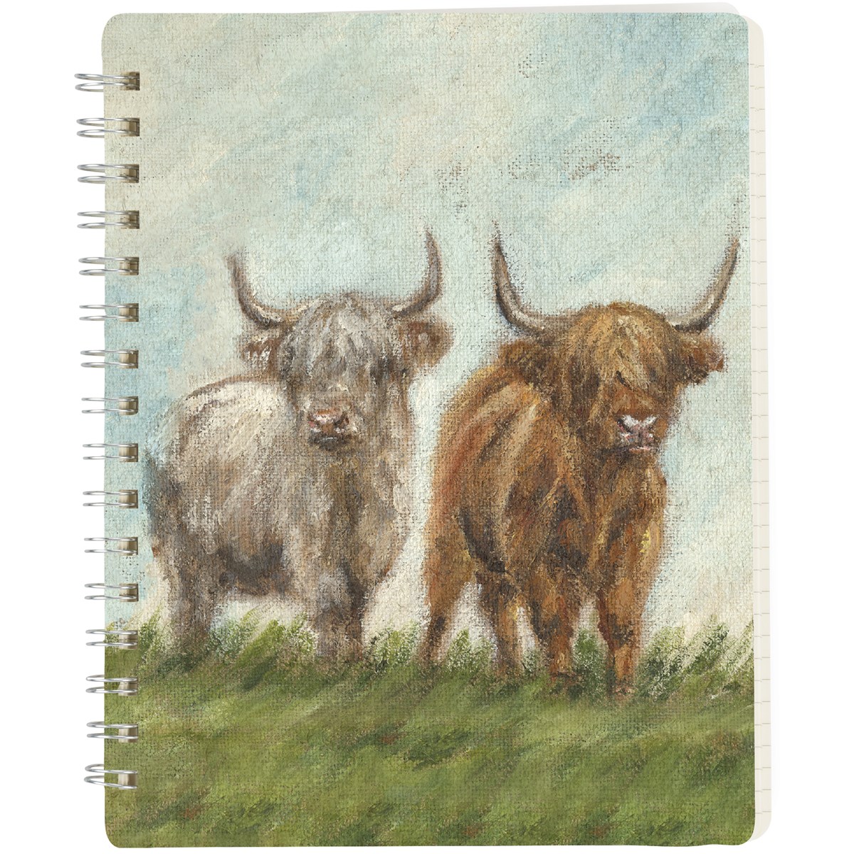Highland Cows Spiral Notebook - Paper, Metal