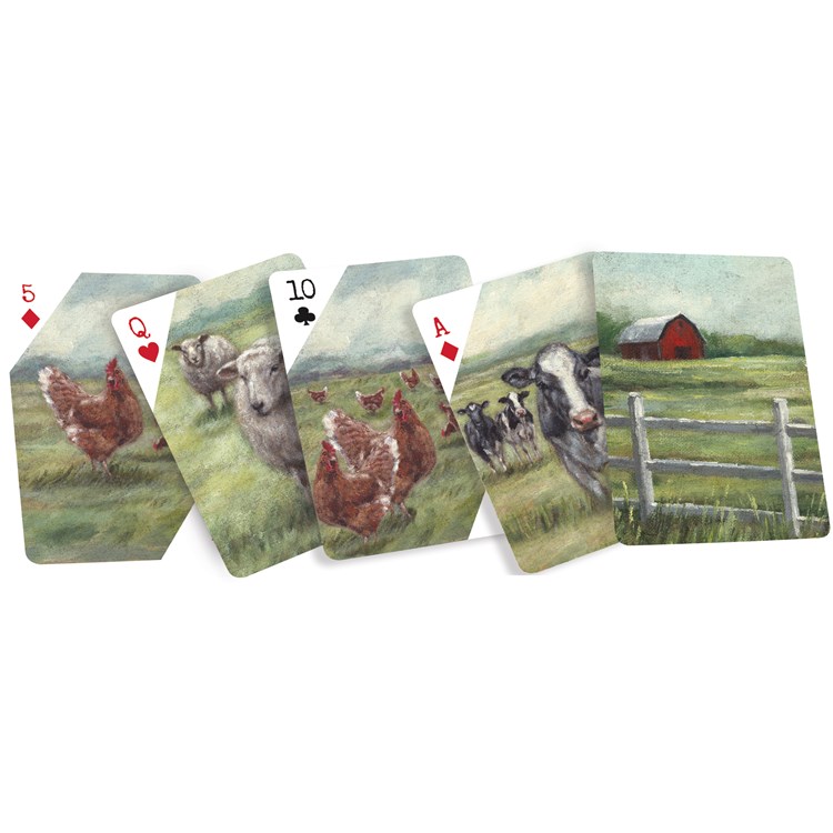 Farm Friends Playing Cards - Paper, Acrylic
