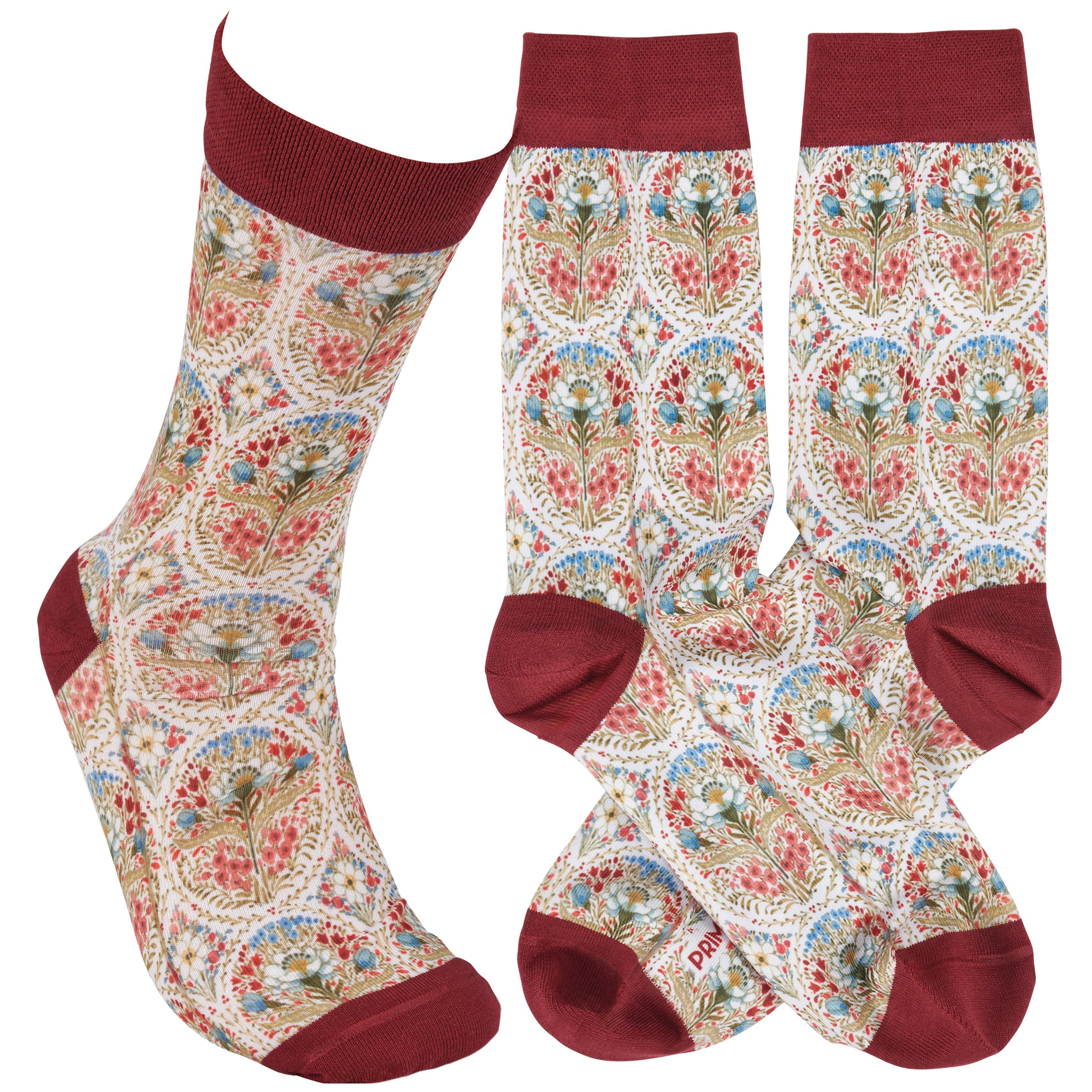 Farmhouse Floral Socks Primitives By Kathy