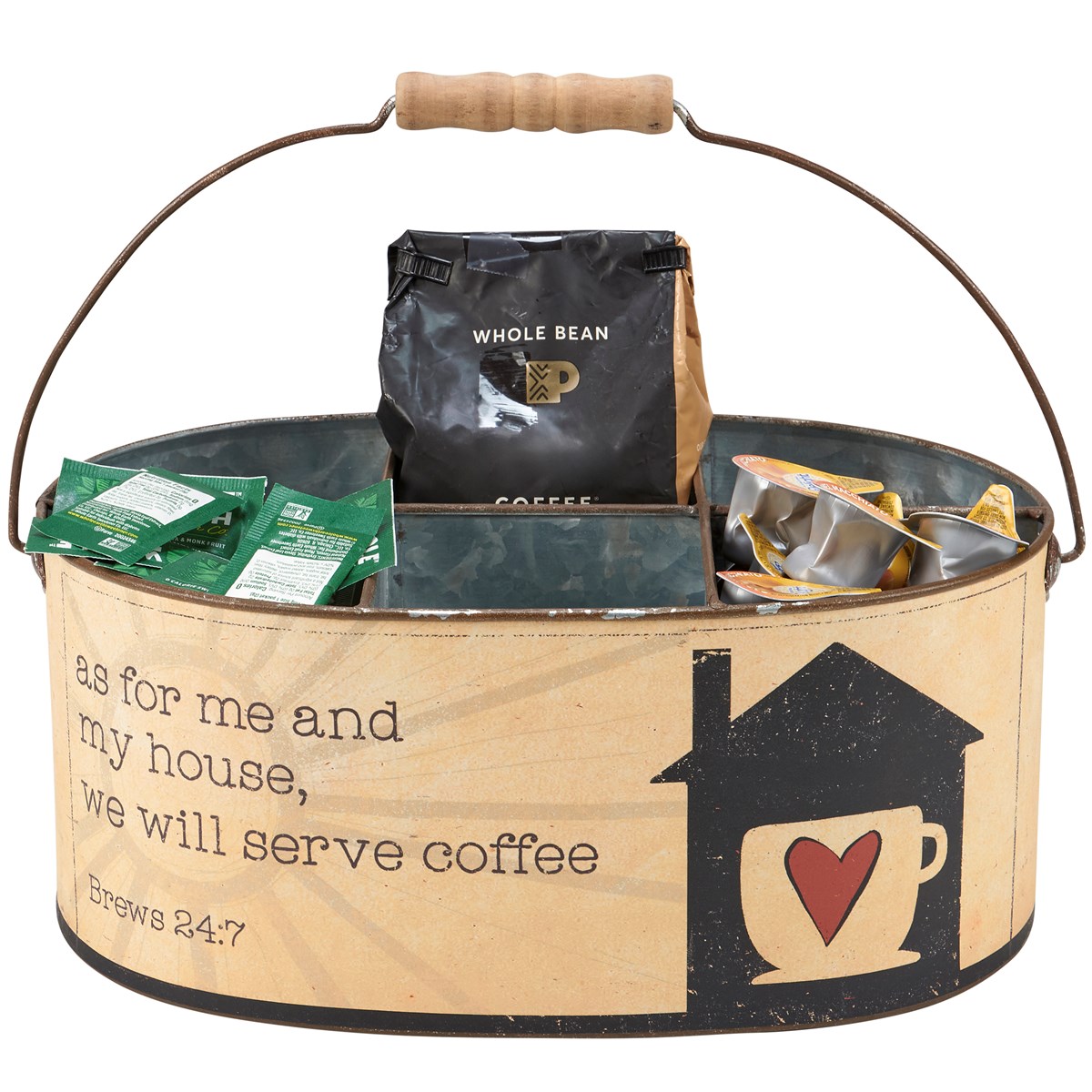 Serve Coffee Caddy - Metal, Paper, Wood