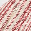 Red Stripe Pillow - Cotton, Zipper