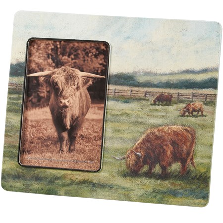Highland Cows Photo Frame - Metal, Paper, Glass