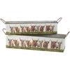 Highland Cows Bin Set - Metal, Paper