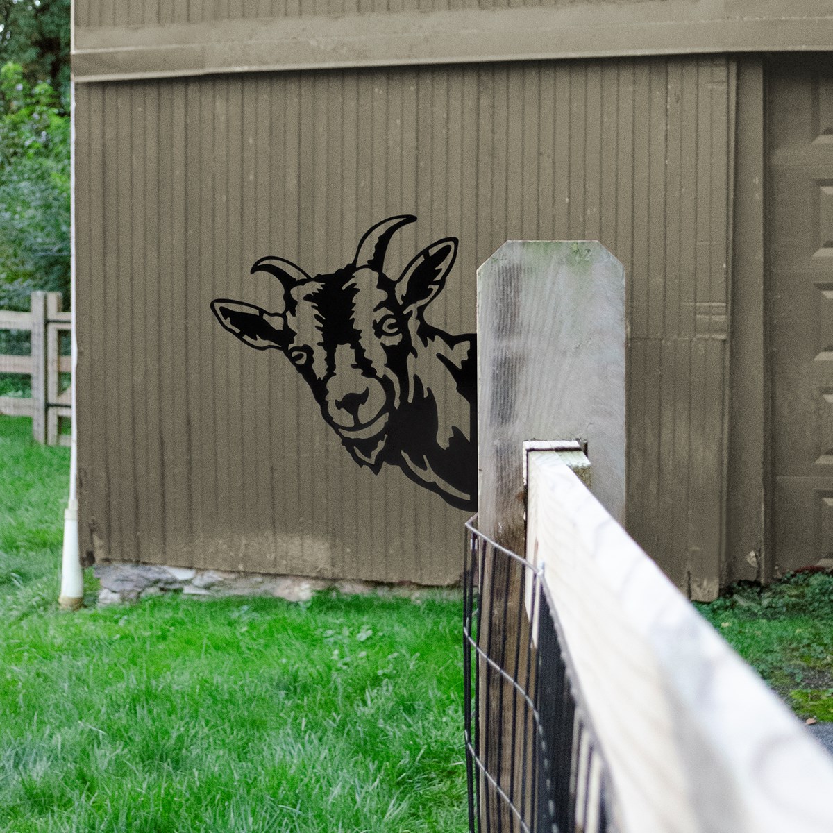 Outdoor Metal Goat Decor - Metal