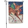 Christmas Deer Garden Flag - Polyester